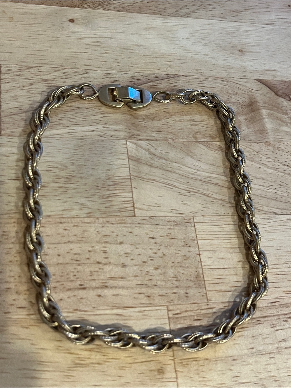 Vintage Sperry gold chunky chain necklace 14.5 in